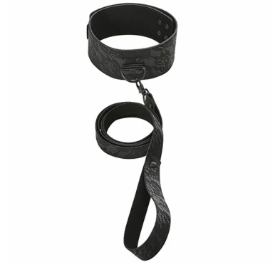 Obroża i smycz - Sportsheets Sincerely Locking Lace Collar & Leash